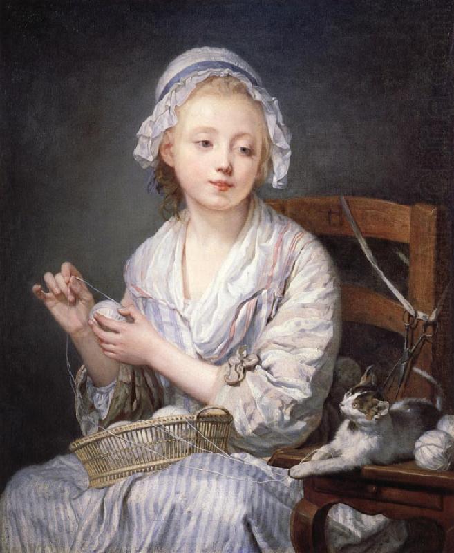Jean-Baptiste Greuze The Wool winder china oil painting image